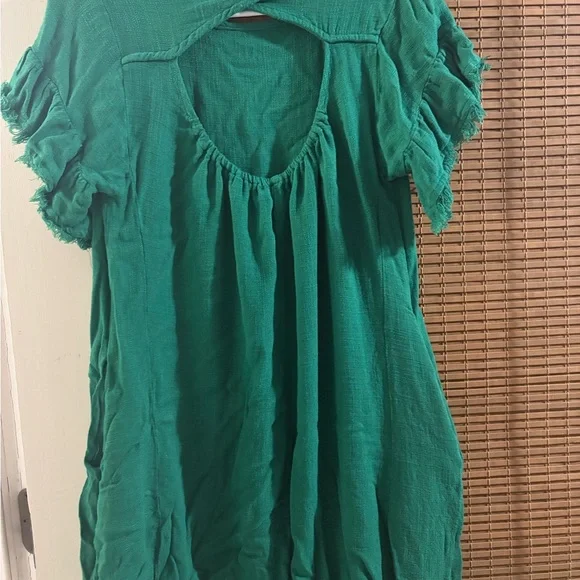 Umgee Teal Textured Dress - Picture 4 of 4